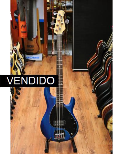 Musicman Sterling SUB RAY5 Trans Blue Satin Rosewood